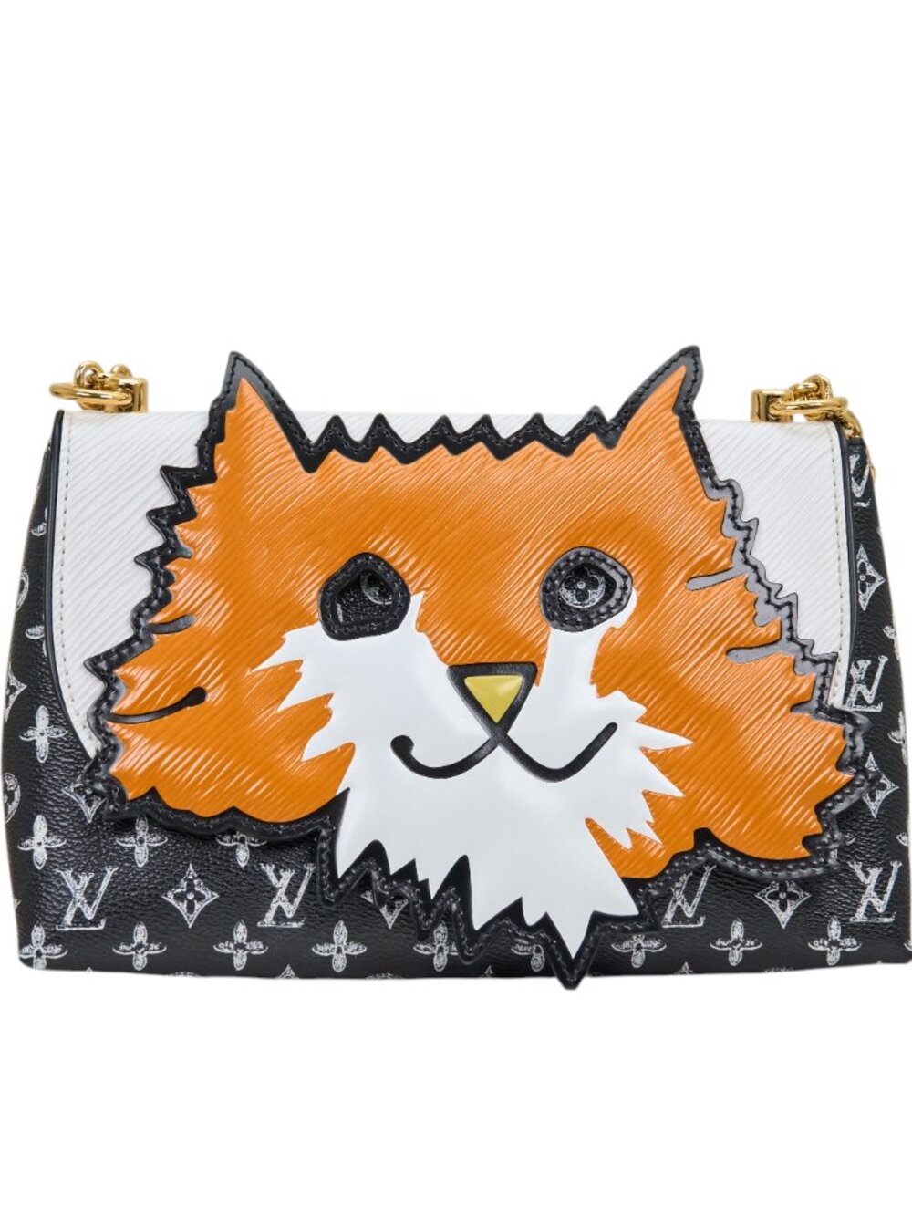 Louis Vuitton Chain Pochette Catogram Orange Cat